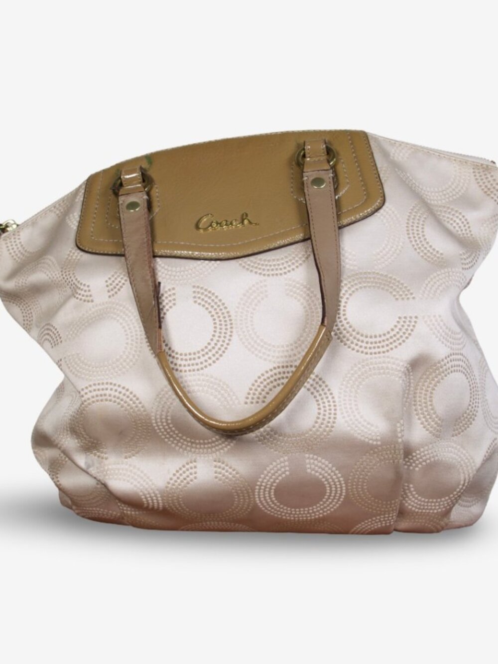 Vintage Y2K Coach Logo Dotted Op Art Satchel Handle Bag